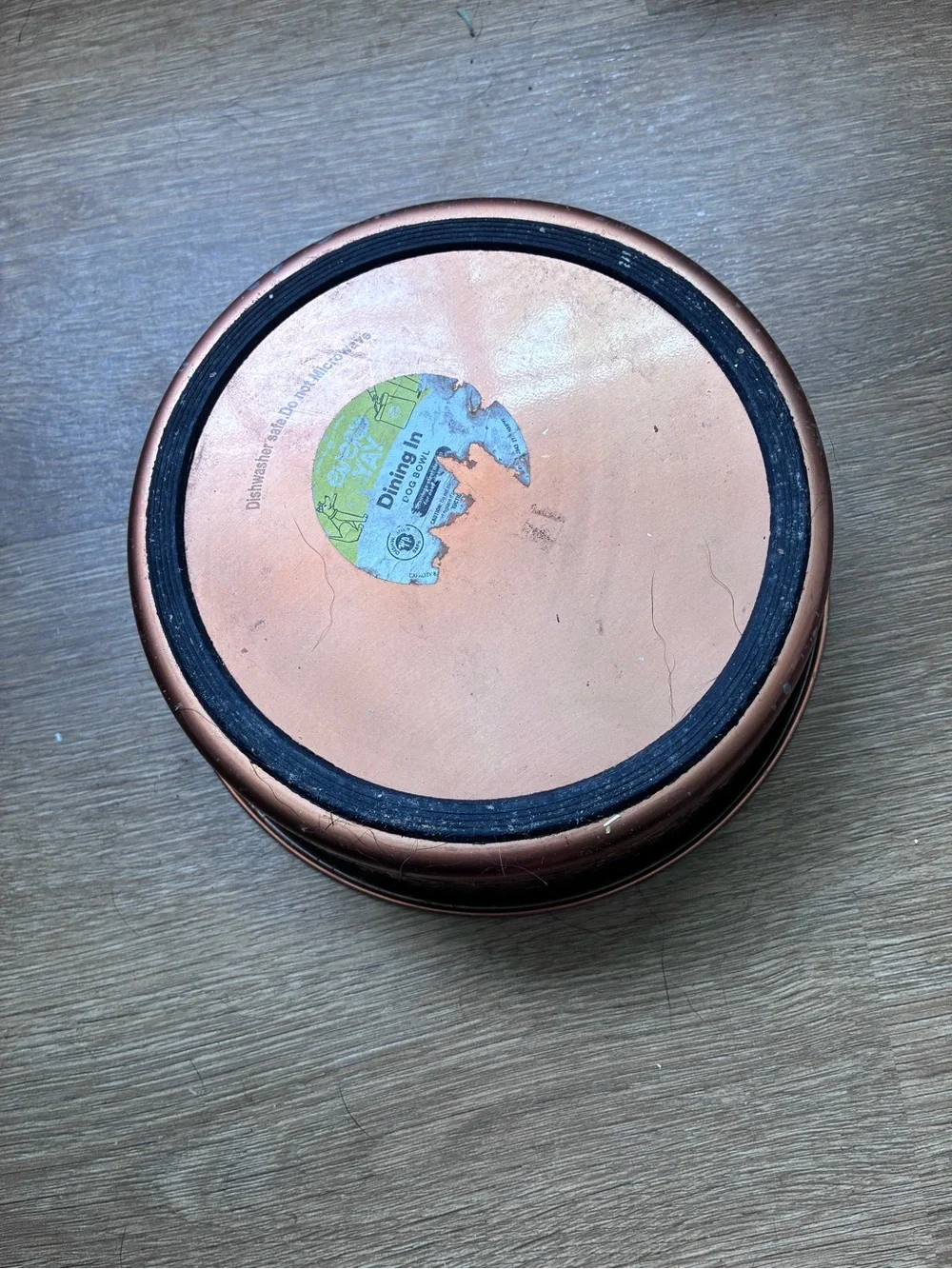 EveryYay Beautiful Hammered Copper-Plated Pet Bowl